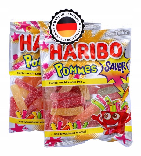 HARIBO Fruit Jelly Sour Fries 175g z Nemecka