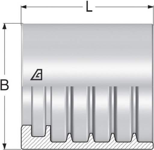 Objímka Ø19x24mm DN5 pozinkovaná Alfagomma SFAD105 Alfago