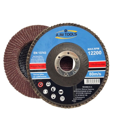 1 kus. Lamelový brúsny kotúč 125 x 22 zrnitosti P60 AJM TOOLS