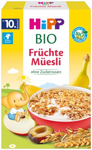 HiPP BIO müsli viaczrnné banán jablko slivka 200g