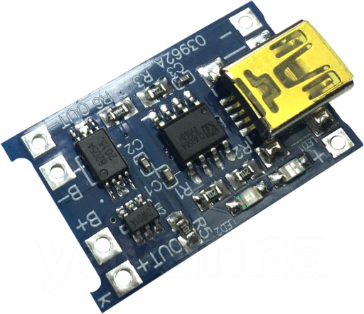 SUPER nabíjačka pre TP4056 miniUSB Li-Ion, chránená.