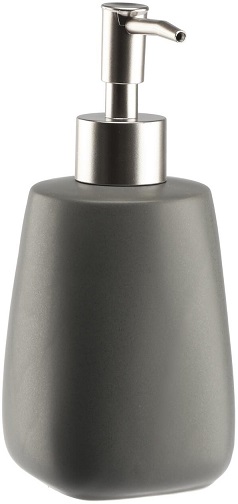 KERAMICKÝ DÁVKOVAČ TEKUTÉHO MYDLA ŠEDÝ 400ml