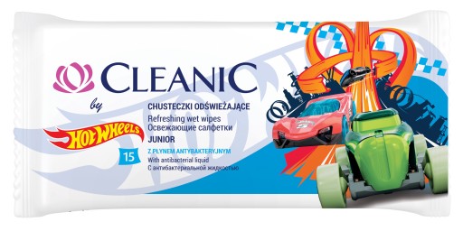 Cleanic Hot Wheels osviežujúca utierka 15 ks.