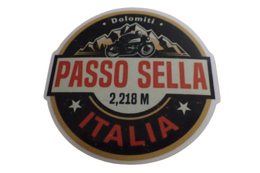 NÁLEPKA PASSO SELLA ITALIA 6,6 x 6,6 cm UNIKÁTNA KOLEKCIA