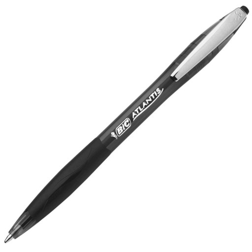 BIC Atlantis Soft zasúvacie guľôčkové pero čierne