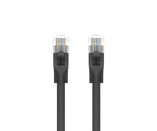 Unitek čierny plochý UTP Ethernet Cat.6 sieťový kábel 0,5m 1Gbps