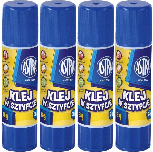 4x Astra školské lepidlo Super Strong Colorless 8g 3+ Astra