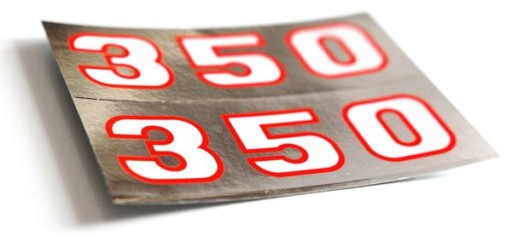Bočné nálepky CZ 350 472 12V chróm - pár
