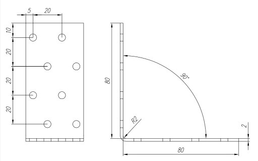 KM7 MONTÁŽ UHOLOVÁ TELÁRSKA ŠPORA 60x60x100 POZINKOVANÁ 10 ks DOMAX