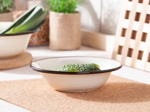 Silesia kuchynská miska smaltovaná, krémová, 18 cm, 550 ml