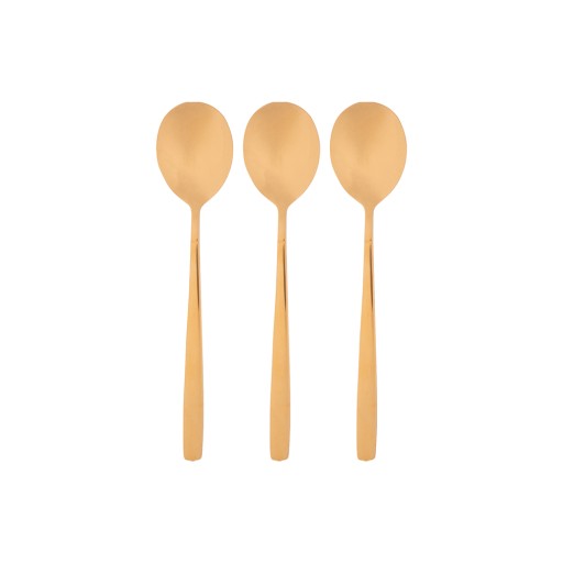 Lyžičky na kávu a čaj Noble Pure Gold, 3 kusy