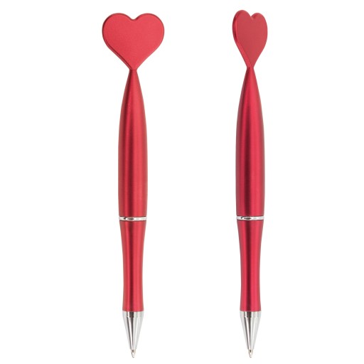 Červené HEART pero na VALENTÍNA, darček pre ňu, pre zamilovaných