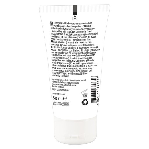Jedlý ústny gél Lick It s príchuťou jahody 50 ml