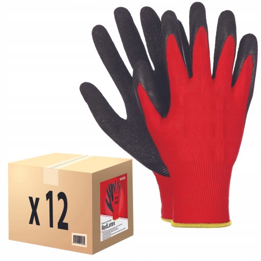 PRACOVNÉ RUKAVICE Latexové RUKAVICE OCHRANNÉ SILNÉ S LATEXOM 10 XL 12 párov