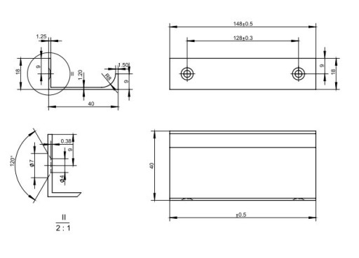 KĽÚČKA UA06 HLINÍKOVÁ 128/148mm UA06-128-ALU HRANA AMIX.