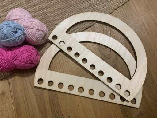 Uchá na pletenú tašku, sada 2, 20 cm