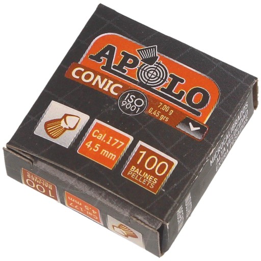 Pelety Apolo Conic 4,5 mm, 100 ks (10001)