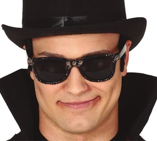 ČIERNE OKULIARE S HALLOWEENSKÝMI LEBKAMI