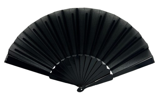 Plastový ventilátor s látkovým prídavkom, čierny