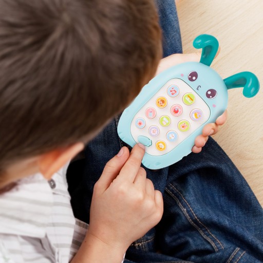 INTERAKTÍVNY HUDOBNÝ TELEFÓN PRE BALÚŠE DIEŤA NA HRANIE ZAJIKA