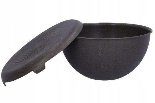 PLASTOVÁ MISKA, hnedá, kuchynská, 6l, s bio pokrievkou, veľká, odolná