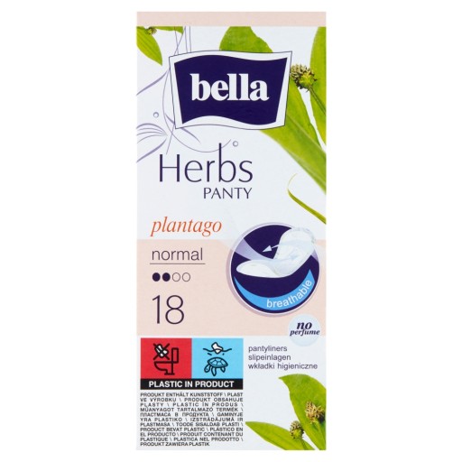 Bella Herbs Plantago hygienické vložky 18 ks.