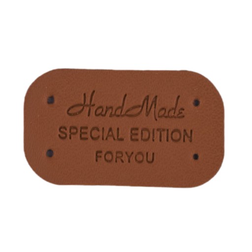 Etiketa HAND MADE FOR YOU camel 2398
