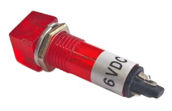 Lampa / indikátor, červená R9, LED 6V