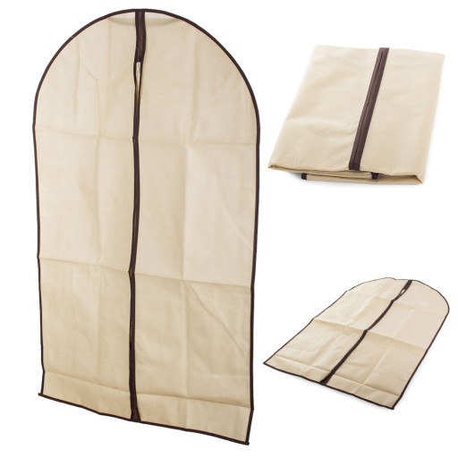 POTAH NA OBLEČNÝ OBLEK 60x100cm. LÁTKOVÁ TAŠKA na zips 2 ks.
