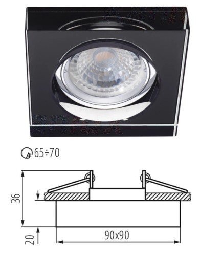 KANLUX Stropné LED halogénové svietidlo MORTA 10W GU10 Black