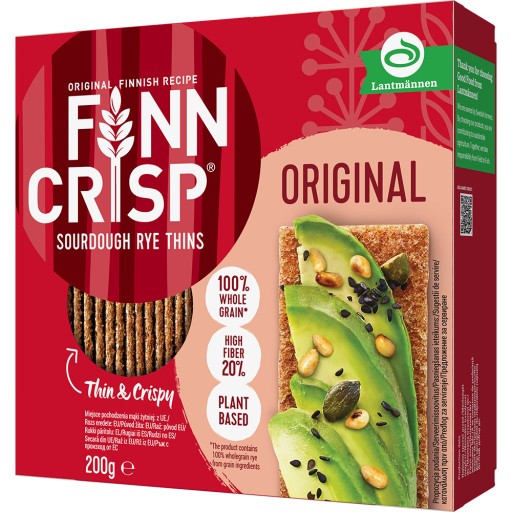 FINN CRISP Crunch Bread Ražný chrumkavý CHLEB ORIGINÁL 200G