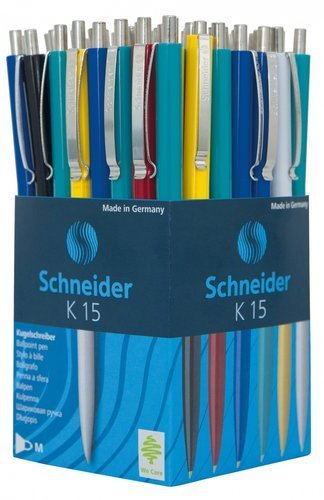 SCHNEIDER K15 AUTOMATICKÉ GULIČKOVÉ PERO, MODRÁ OLEJOVÁ NÁPLŇ, VODEODOLNÉ