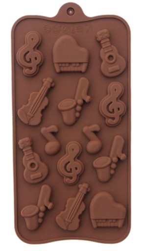Nástroje čokoládová forma gitarový klavír