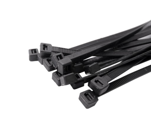 VEĽMI PEVNÉ KABELOVÉ VIAZAČKY ČIERNE KABELOVÉ VIAZAČKY 4x250mm 100KS