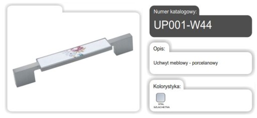ÚCHYTKA NA NÁBYTOK PRE NÁBYTOK UP001-160/BSN/W44 NEREZ PORCELÁN AMIX