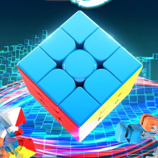 Originálna logická kocka 3x3 na rýchle puzzle + stojan na kocky