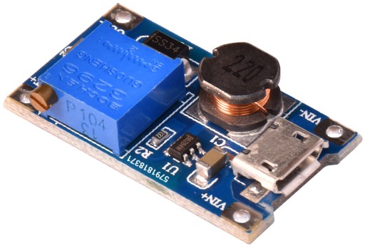 Zosilňovací konvertor MT3608 s USB vstupom