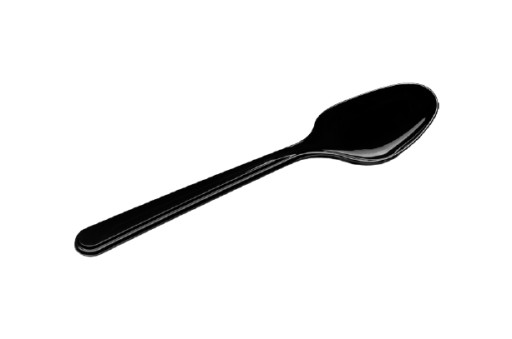 OPÄTOVNE POUŽITEĽNÉ ČIERNE LYŽIČKY 18CM 50 KS