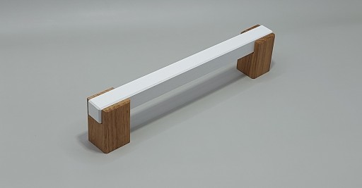 Nábytková úchytka Railing Matt White, dĺžka 116, priemer 96mm