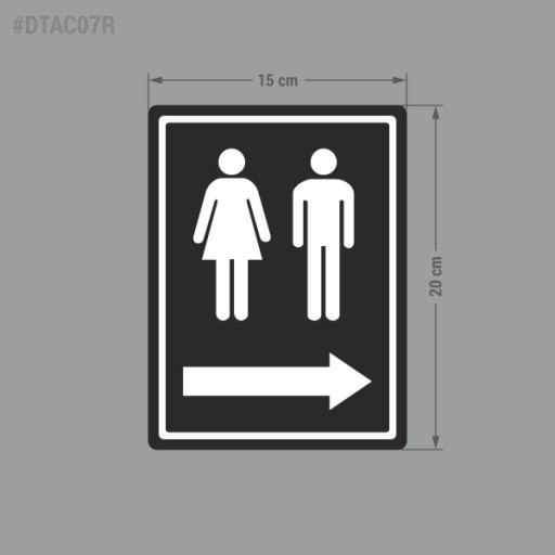 Samolepka so šípkou na WC 15x20