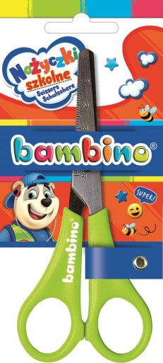 Školské nožnice s mierkou a pravítkom Bambino