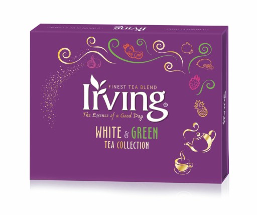 Čaj IRVING White Green krabička na čaj, zloženie 6 príchutí, 30 ks