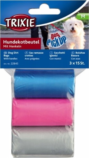 Trixie TAŠKY NA DOG POOP + Rúčka 45 ks