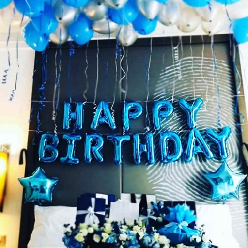 Elegantné narodeninové balóniky s nápisom HAPPY BIRTHDAY