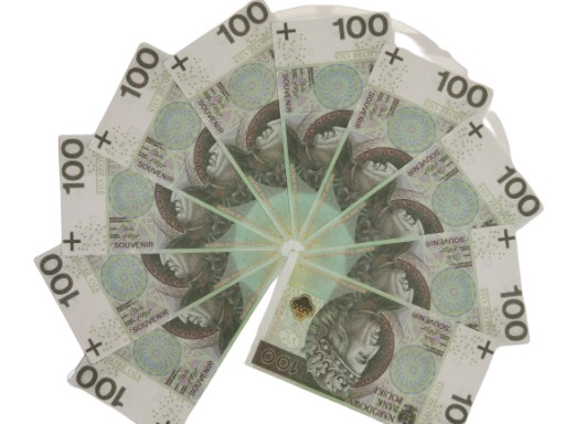 100 PLN bankovky na zábavu a učenie, balenie po 10 (d)
