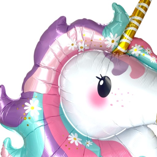 Fóliový balónik UNICORN UNICORN, farebný, veľká hlava jednorožca