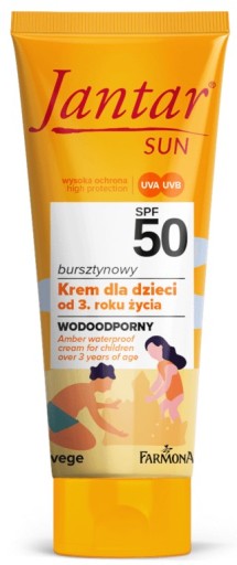 FARMONA JANTAR Krém na opaľovanie pre deti vodeodolný SPF 50 UVA UVB 50ml