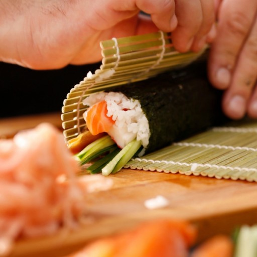 Bambusová podložka na sushi, hrubá 27 x 27 cm