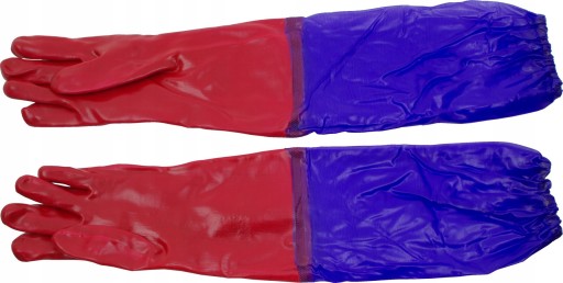 Dlhé ochranné gumené rukavice z PVC, 60 cm