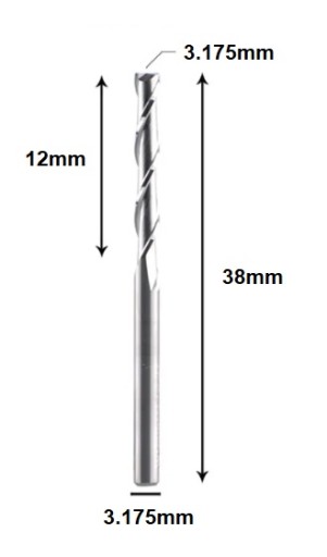 Rezačka dreva - 2F - 3,175x12x38 1/8